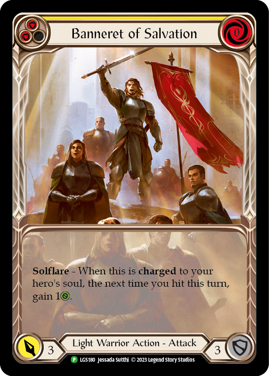 Banneret of Salvation (Extended Art) [LGS180] (Promo)  Rainbow Foil | Cracking-Singles