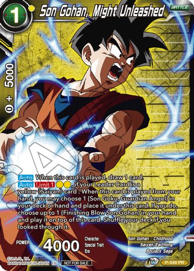 Son Gohan, Might Unleashed (Winner Stamped) (P-349) [Tournament Promotion Cards] | Cracking-Singles