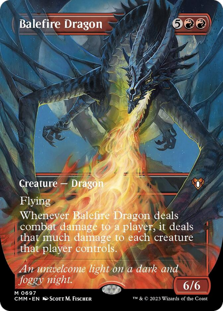 Balefire Dragon (Borderless Alternate Art) [Commander Masters] | Cracking-Singles