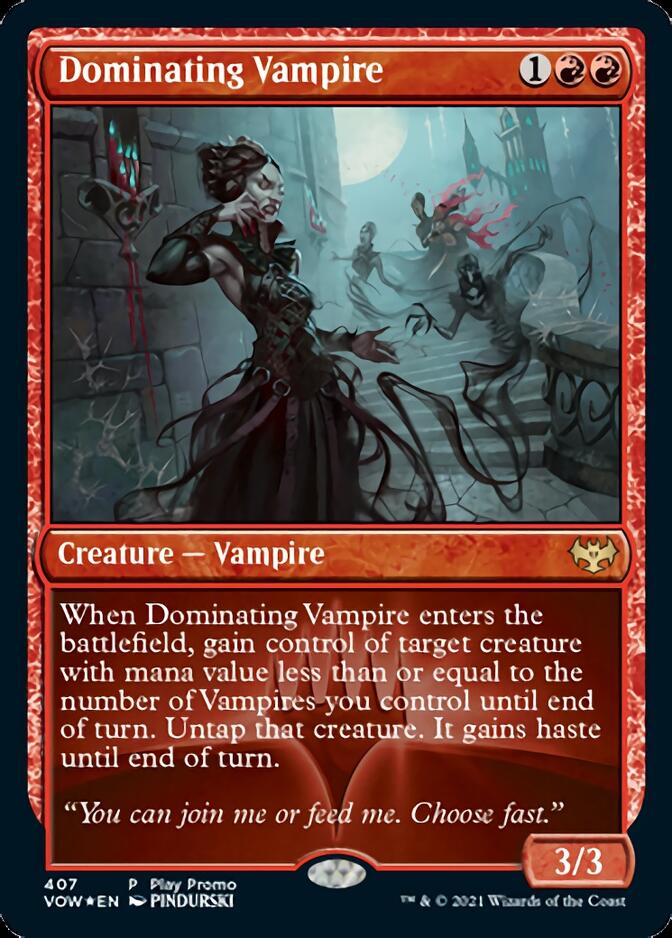 Dominating Vampire (Play Promo) [Innistrad: Crimson Vow Promos] | Cracking-Singles