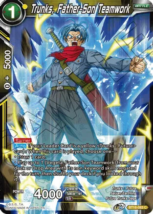 Trunks, Father-Son Teamwork (BT16-083) [Realm of the Gods] | Cracking-Singles