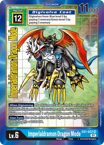 Imperialdramon Dragon Mode [EX1-022] (Alternate Art) [Classic Collection] | Cracking-Singles