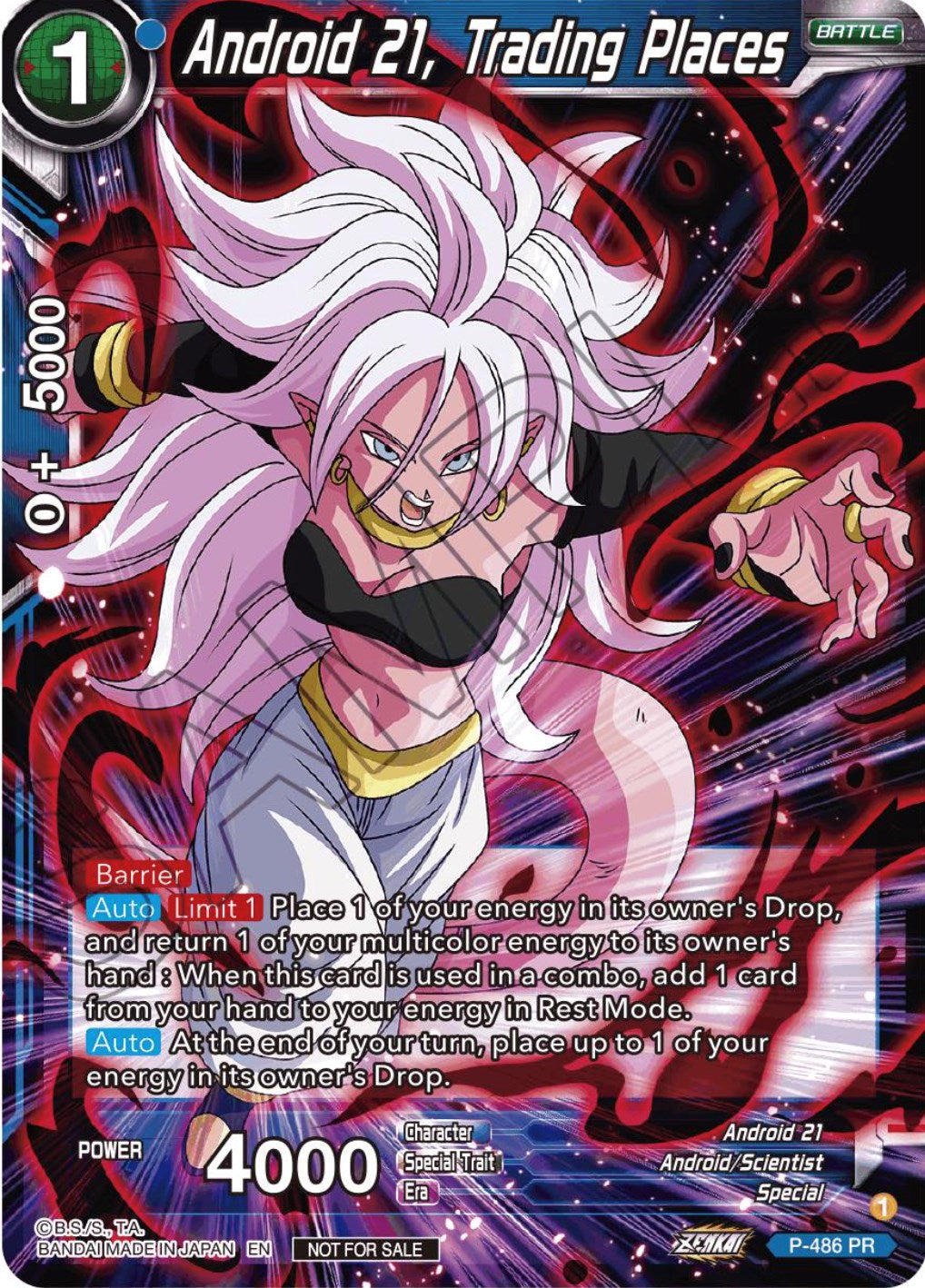 Android 21, Trading Places (Zenkai Series Tournament Pack Vol.3) (P-486) [Tournament Promotion Cards] | Cracking-Singles