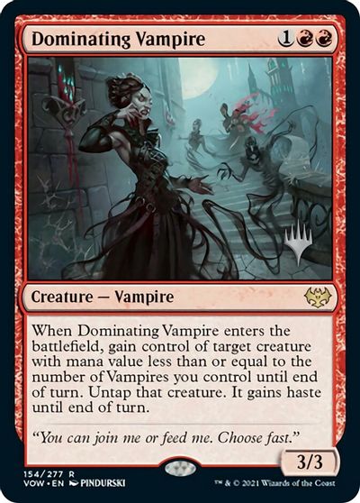 Dominating Vampire (Promo Pack) [Innistrad: Crimson Vow Promos] | Cracking-Singles