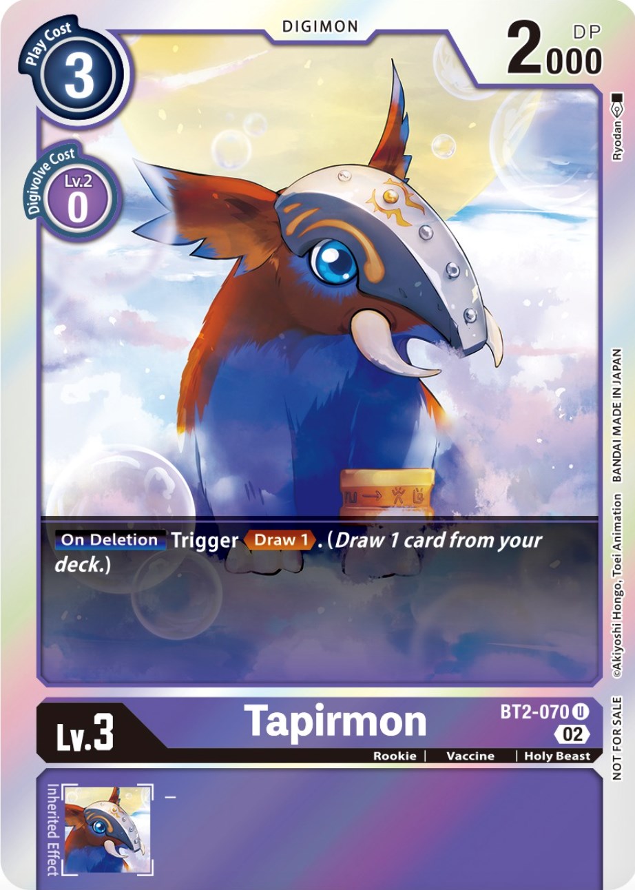 Tapirmon [BT2-070] (Official Tournament Pack Vol.8) [Release Special Booster Promos] | Cracking-Singles