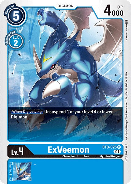 ExVeemon [BT3-025] (Winner Pack Double Diamond) [Release Special Booster Promos] | Cracking-Singles