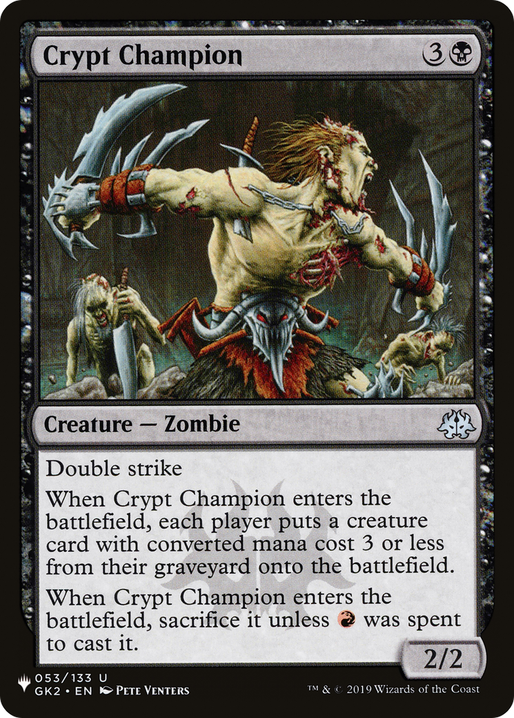 Crypt Champion [The List] | Cracking-Singles