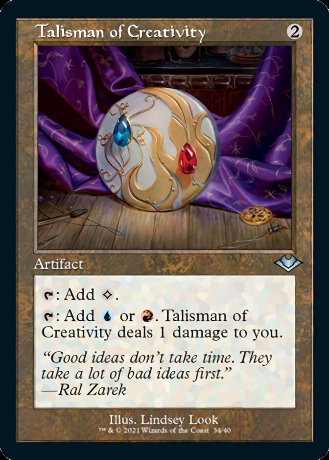 Talisman of Creativity (Retro Foil Etched) [Modern Horizons] | Cracking-Singles