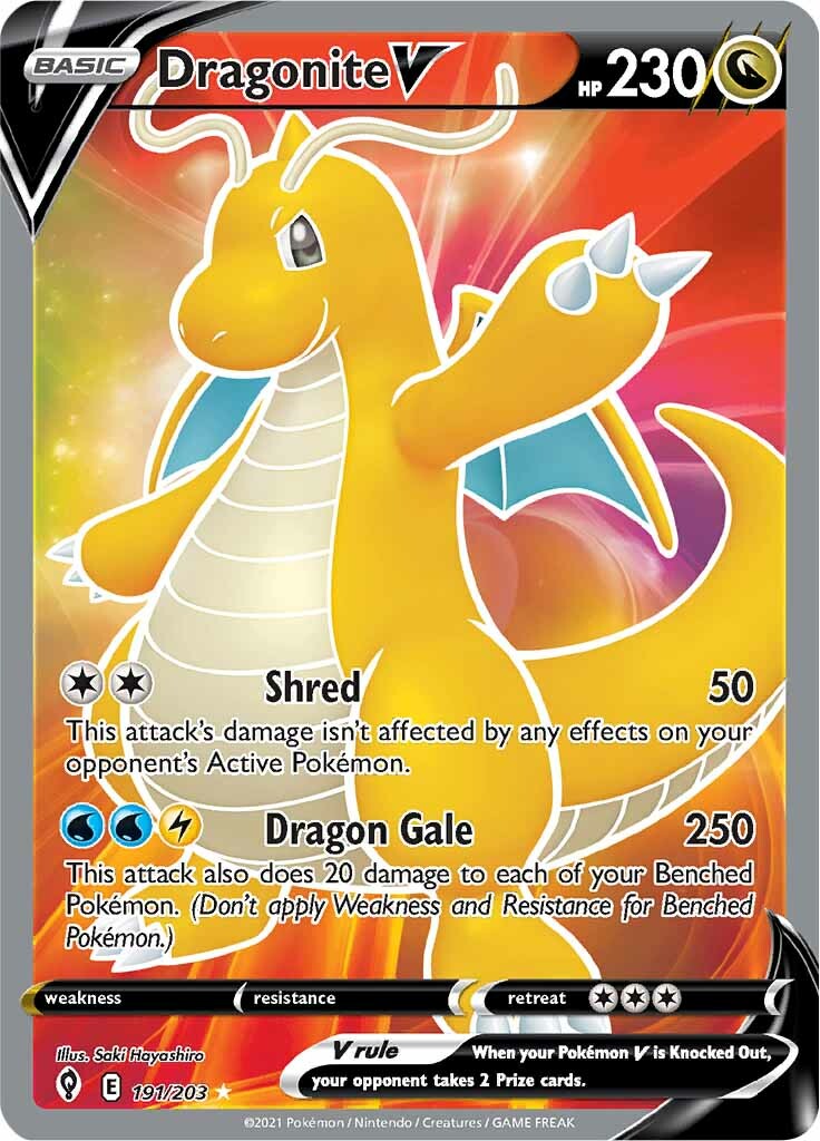 Dragonite V (191/203) [Sword & Shield: Evolving Skies] | Cracking-Singles