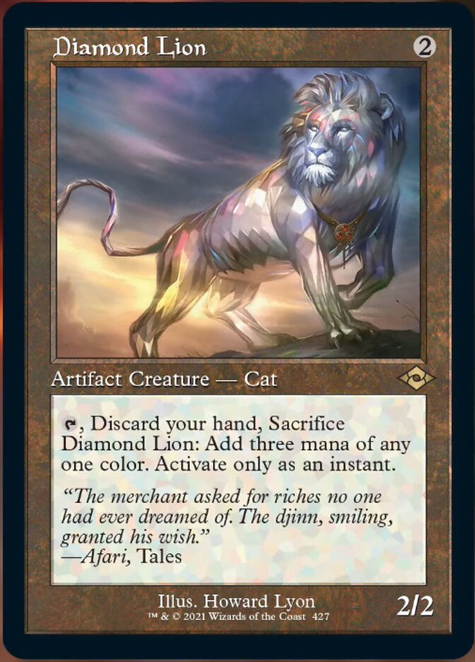 Diamond Lion (Retro Foil Etched) [Modern Horizons 2] | Cracking-Singles