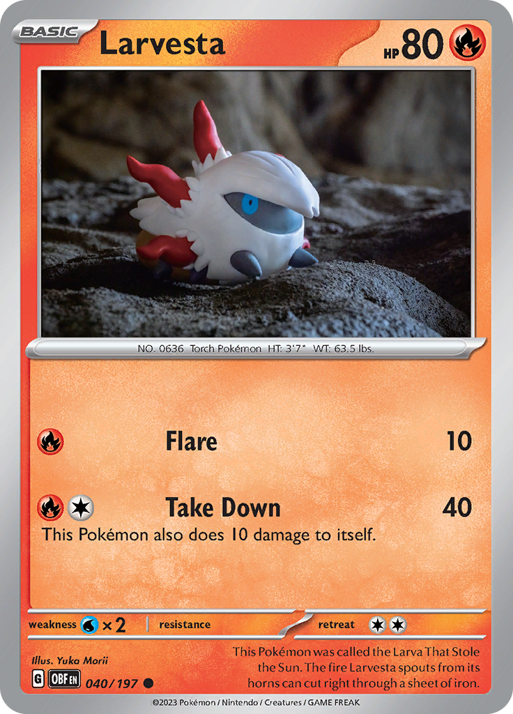 Larvesta (040/197) [Scarlet & Violet: Obsidian Flames] | Cracking-Singles