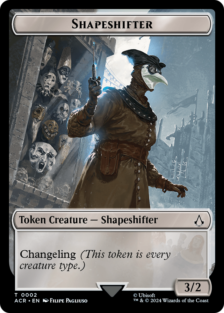 Assassin // Shapeshifter Double-Sided Token [Assassin's Creed Tokens] | Cracking-Singles