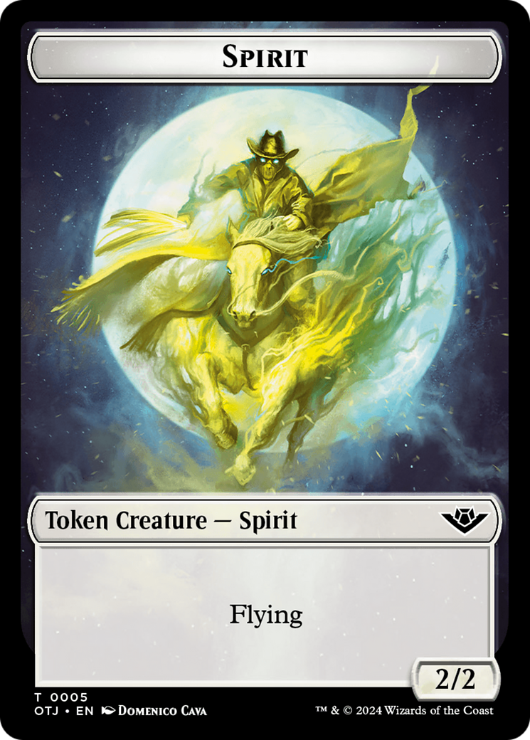 Spirit Token [Outlaws of Thunder Junction Tokens] | Cracking-Singles