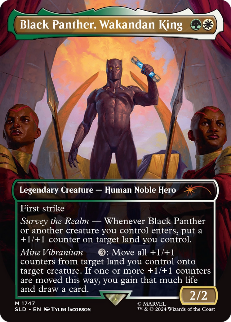 Black Panther, Wakandan King (Rainbow Foil) [Secret Lair Drop Series] | Cracking-Singles