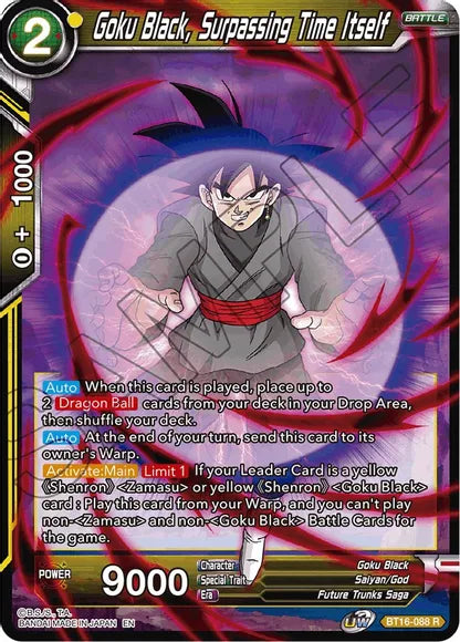 Goku Black, Surpassing Time itself (BT16-088) [Realm of the Gods] | Cracking-Singles