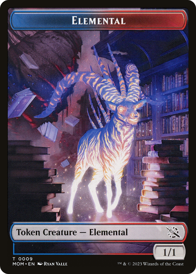 Elemental (09) // Spirit (13) Double-Sided Token [March of the Machine Tokens] | Cracking-Singles