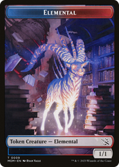 Elemental (09) // Dinosaur Double-Sided Token [March of the Machine Tokens] | Cracking-Singles