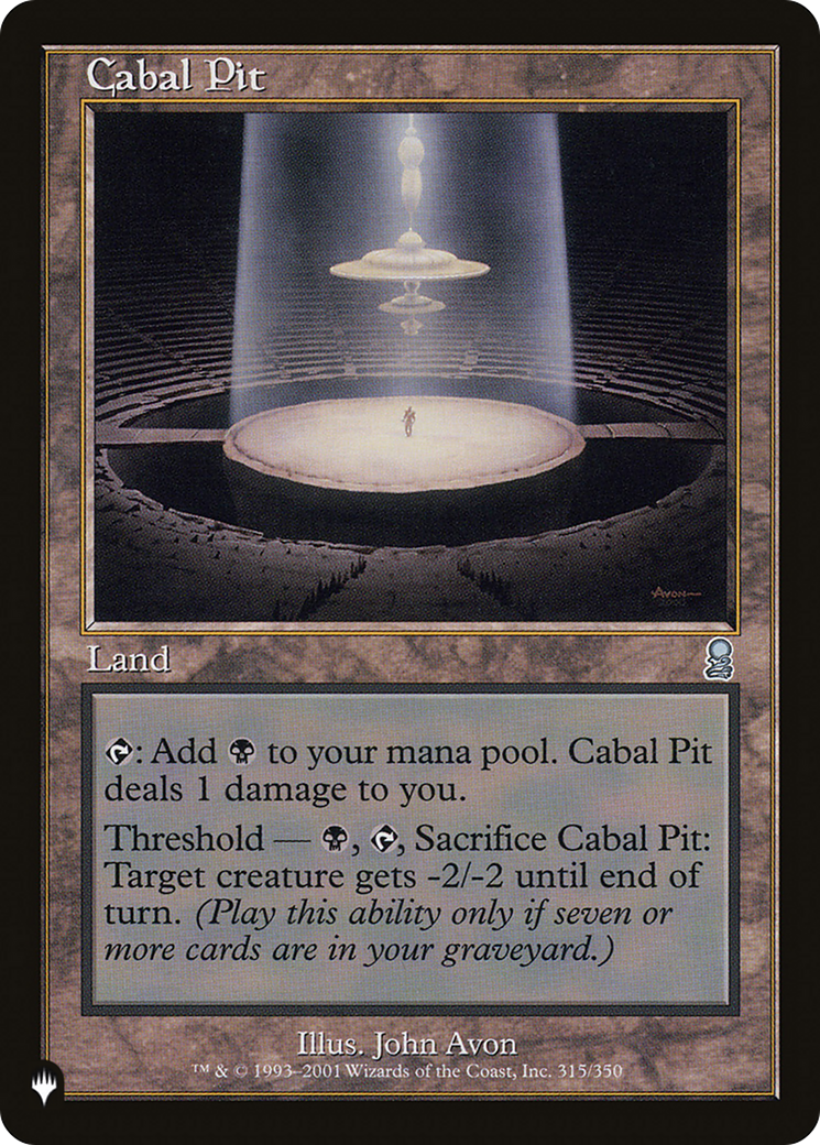 Cabal Pit [The List] | Cracking-Singles