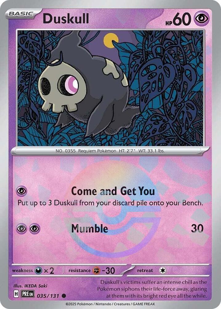 Duskull (035/131) (Poke Ball Pattern) [Scarlet & Violet: Prismatic Evolutions] | Cracking-Singles