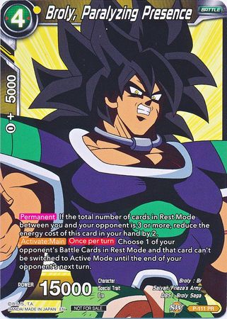 Broly, Paralyzing Presence (Broly Pack Vol. 3) (P-111) [Promotion Cards] | Cracking-Singles