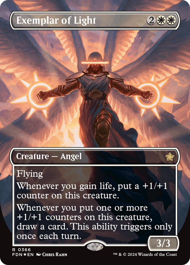 Exemplar of Light (Borderless) (Mana Foil) [Foundations] | Cracking-Singles