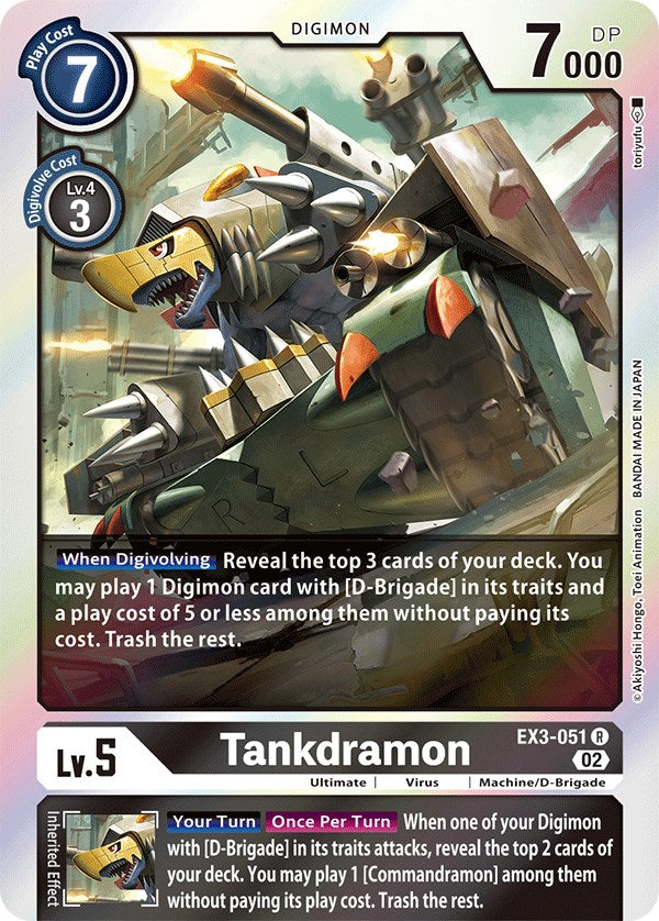 Tankdramon [EX3-051] [Draconic Roar] | Cracking-Singles