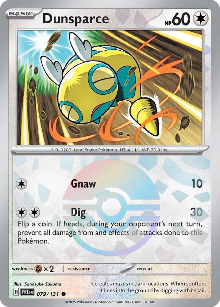 Dunsparce (079/131) (Poke Ball Pattern) [Scarlet & Violet: Prismatic Evolutions] | Cracking-Singles