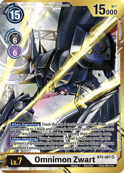 Omnimon Zwart [BT5-087] (Alternate Art - Kenji Watanabe) [Battle of Omni] | Cracking-Singles