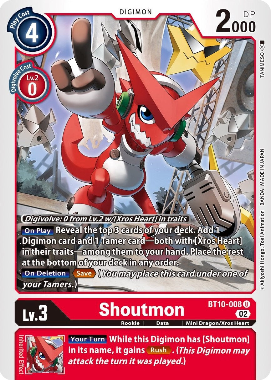 Shoutmon [BT10-008] [Xros Encounter] | Cracking-Singles