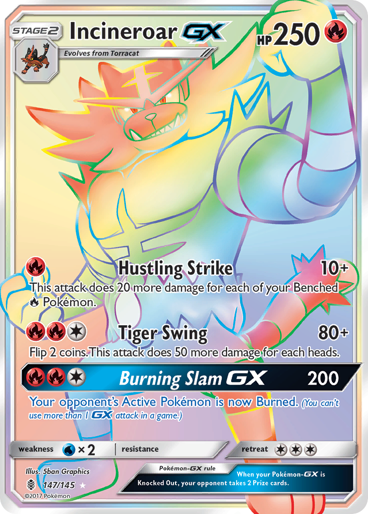 Incineroar GX (147/145) [Sun & Moon: Guardians Rising] | Cracking-Singles