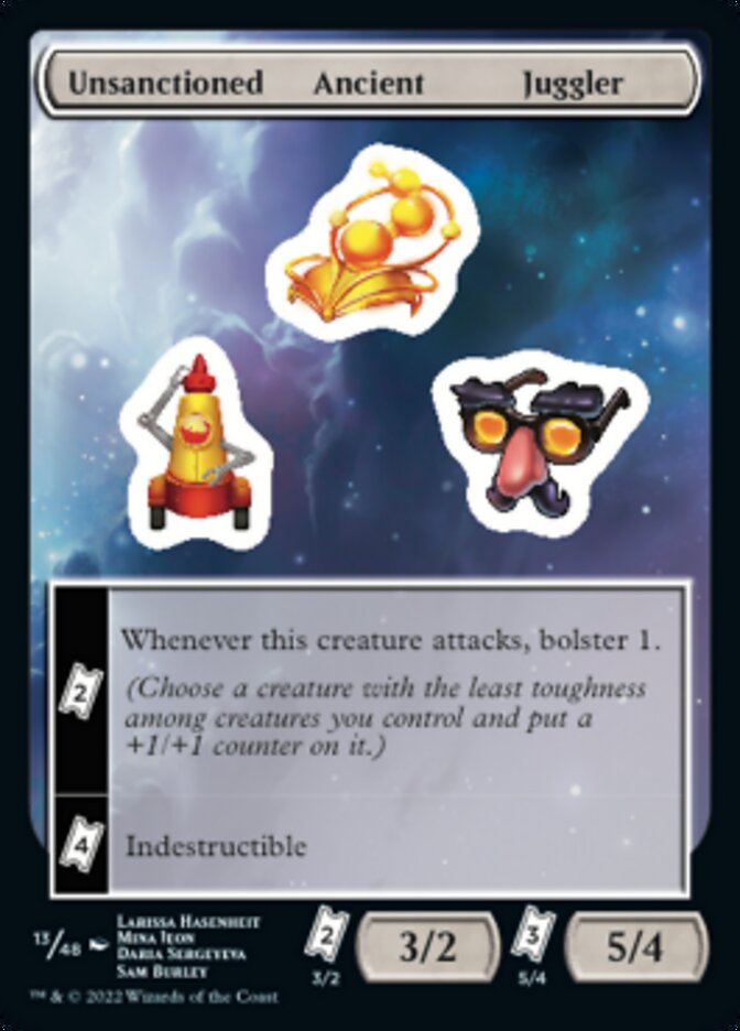 Unsanctioned Ancient Juggler [Unfinity Stickers] | Cracking-Singles