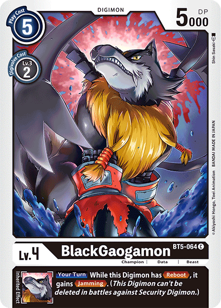 BlackGaogamon [BT5-064] [Battle of Omni] | Cracking-Singles