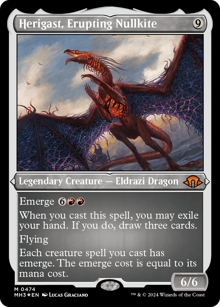 Herigast, Erupting Nullkite (Foil Etched) [Modern Horizons 3] | Cracking-Singles