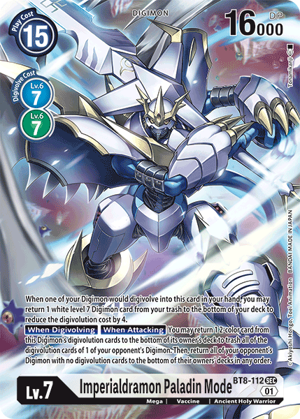 Imperialdramon: Paladin Mode [BT8-112] (Alternate Art) [New Awakening] | Cracking-Singles