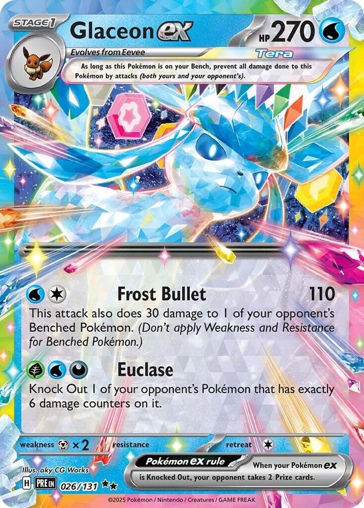 Glaceon ex (026/131) [Scarlet & Violet: Prismatic Evolutions] | Cracking-Singles