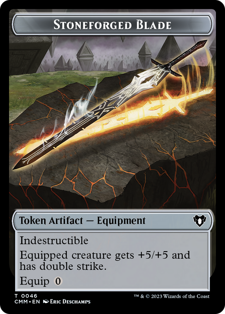 Servo // Stoneforged Blade Double-Sided Token [Commander Masters Tokens] | Cracking-Singles