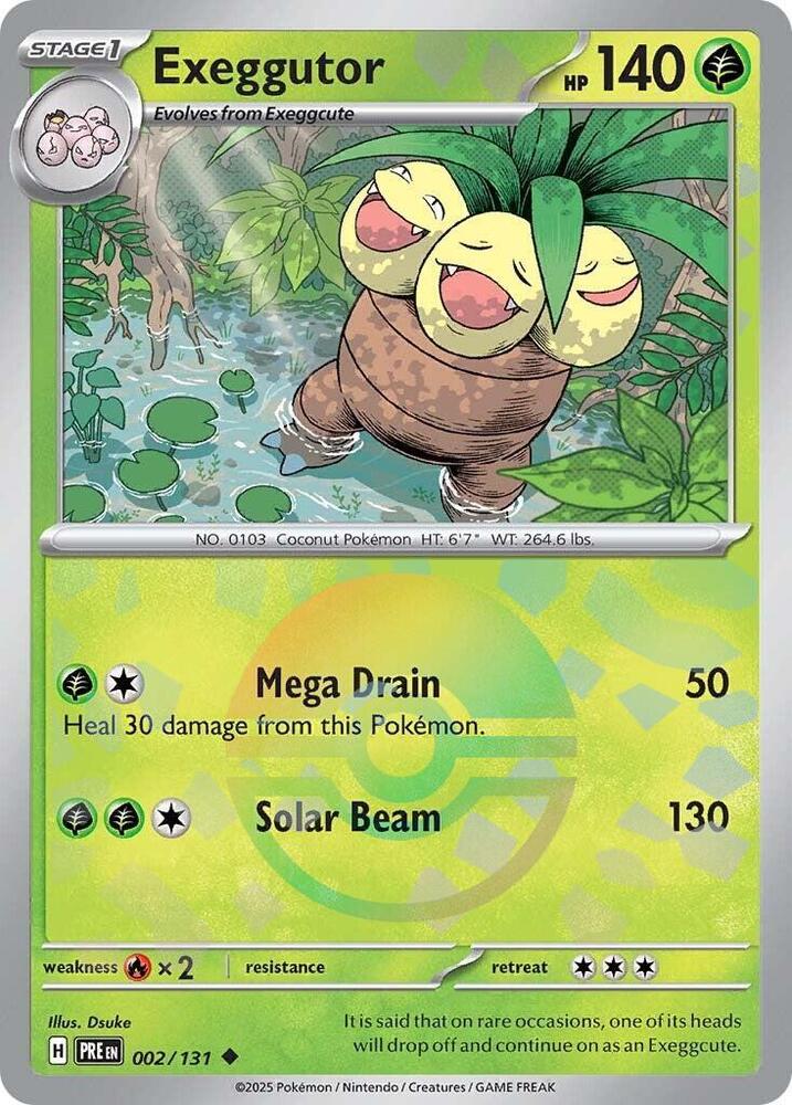 Exeggutor (002/131) (Poke Ball Pattern) [Scarlet & Violet: Prismatic Evolutions] | Cracking-Singles