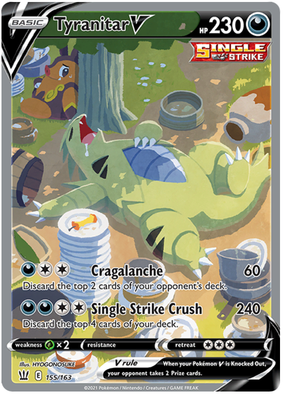 Tyranitar V (155/163) [Sword & Shield: Battle Styles] | Cracking-Singles