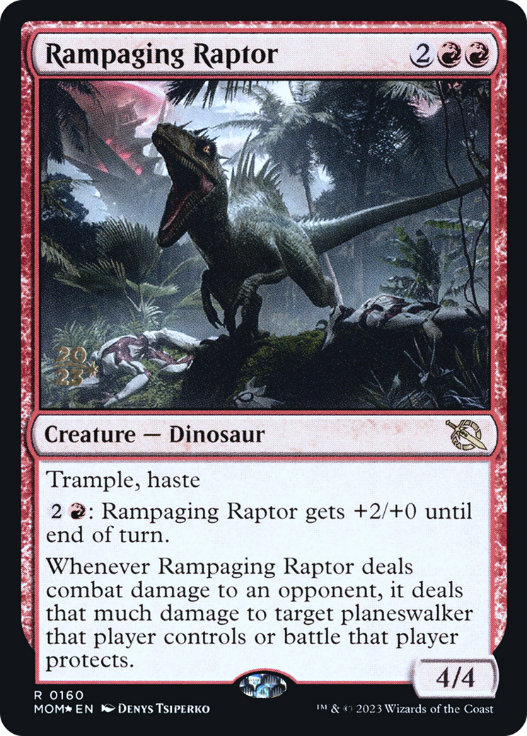 Rampaging Raptor [March of the Machine Prerelease Promos] | Cracking-Singles