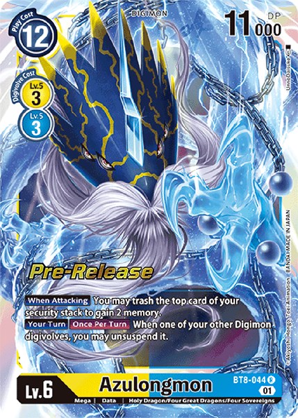 Azulongmon [BT8-044] [New Awakening Pre-Release Cards] | Cracking-Singles