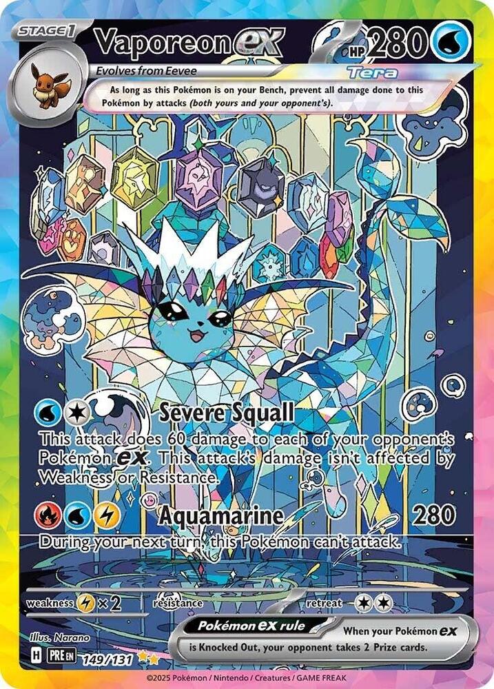 Vaporeon ex (149/131) [Scarlet & Violet: Prismatic Evolutions] | Cracking-Singles