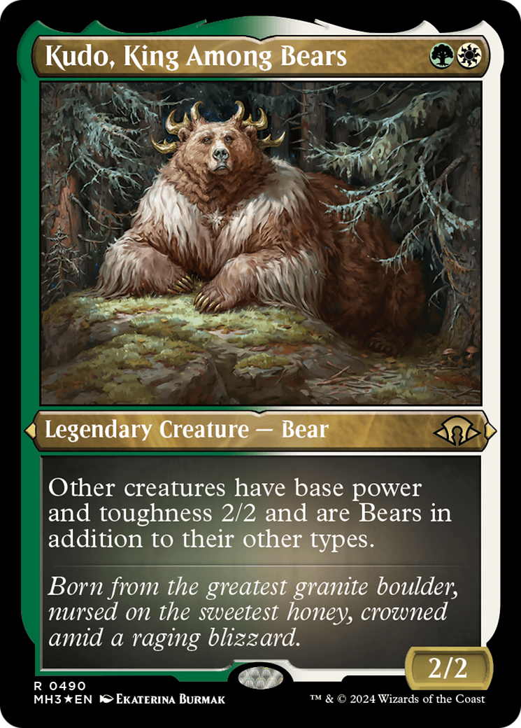 Kudo, King Among Bears (Foil Etched) [Modern Horizons 3] | Cracking-Singles