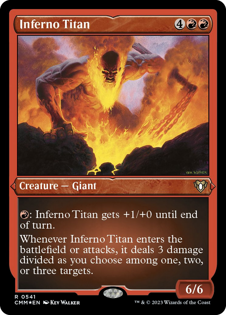 Inferno Titan (Foil Etched) [Commander Masters] | Cracking-Singles