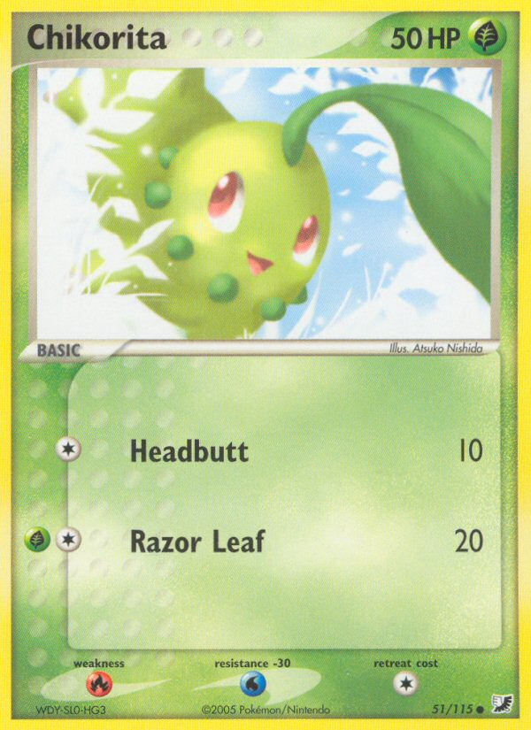 Chikorita (51/115) [EX: Unseen Forces] | Cracking-Singles