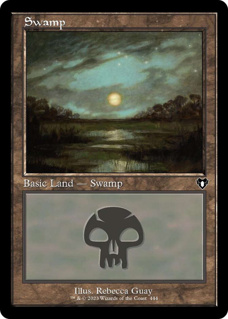 Swamp (444) (Retro) [Commander Masters] | Cracking-Singles