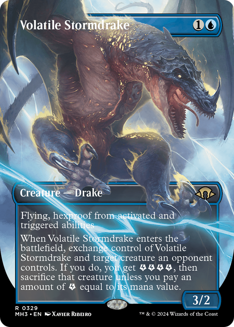 Volatile Stormdrake (Borderless) [Modern Horizons 3] | Cracking-Singles