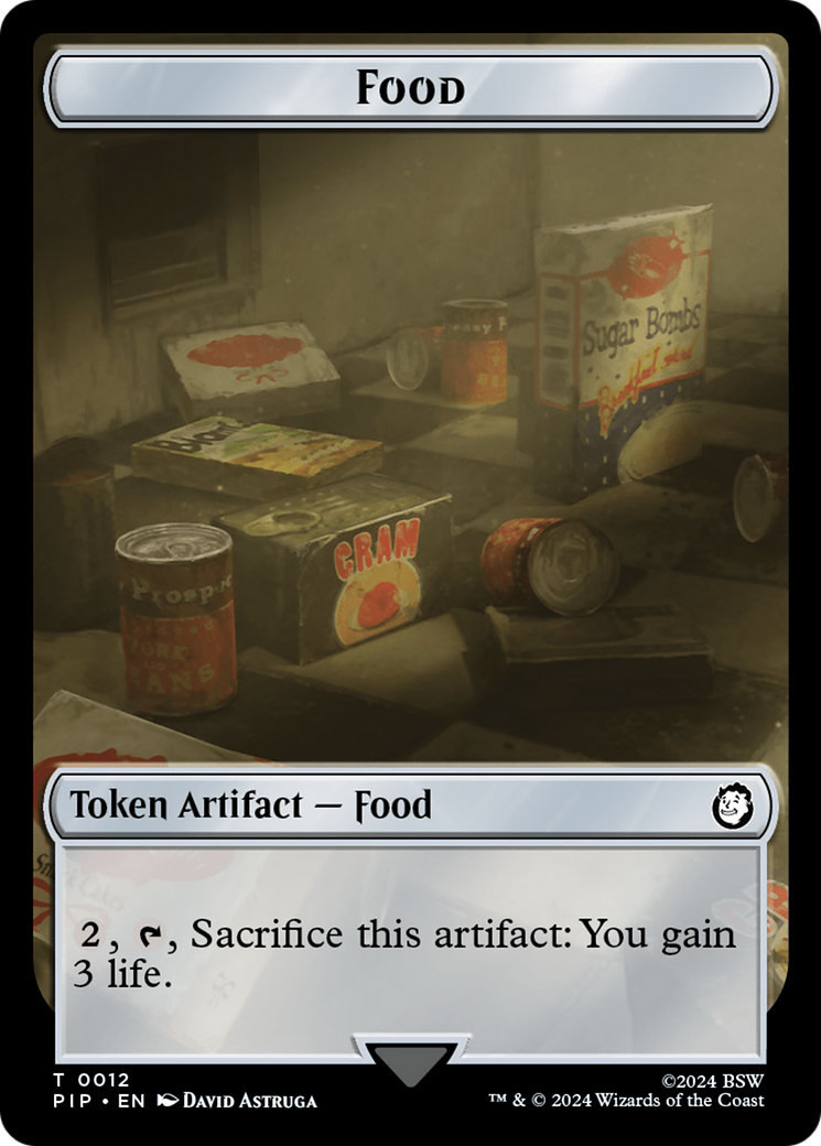 Food (0012) // Thopter Double-Sided Token [Fallout Tokens] | Cracking-Singles