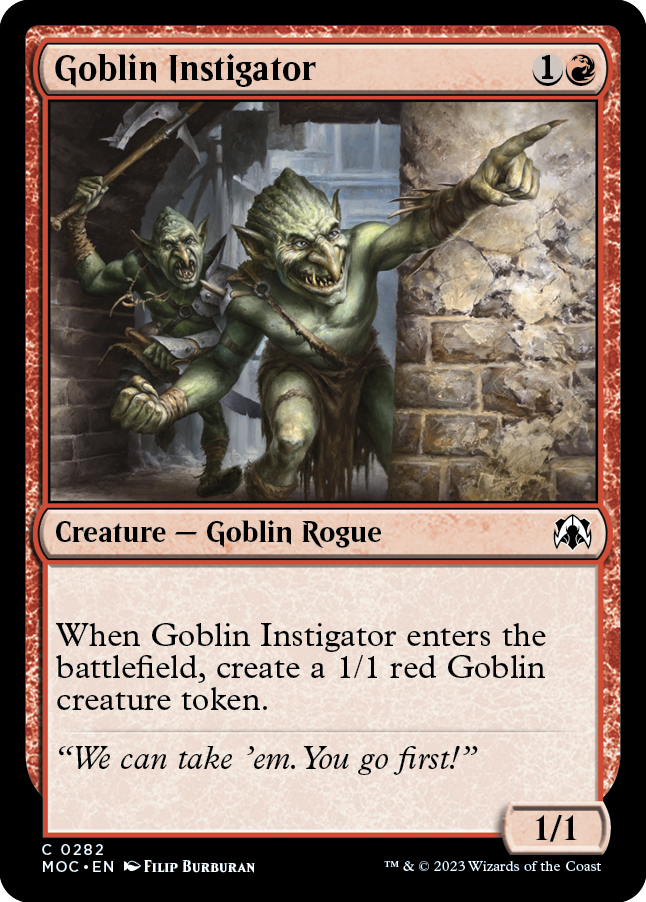 Goblin Instigator [March of the Machine Commander] | Cracking-Singles