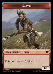 Spirit (0010) // Satyr Double-Sided Token [Commander Masters Tokens] | Cracking-Singles