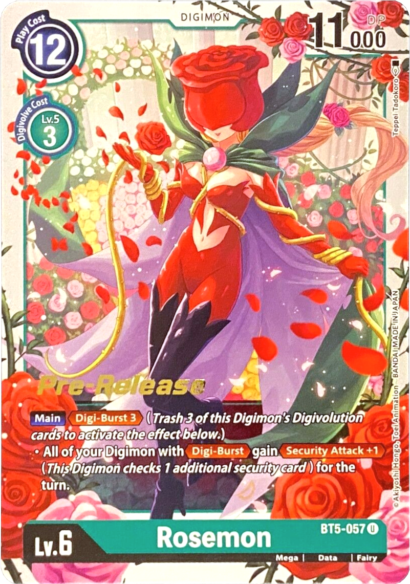 Rosemon [BT5-057] [Battle of Omni Pre-Release Promos] | Cracking-Singles